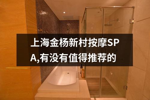 上海金杨新村按摩SPA,有没有值得推荐的