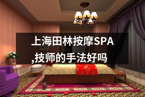 上海田林按摩SPA,技师的手法好吗
