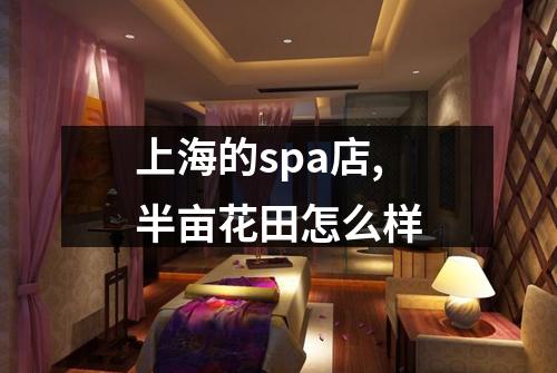 上海的spa店,半亩花田怎么样