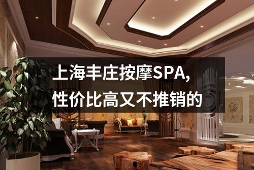 上海丰庄按摩SPA,性价比高又不推销的