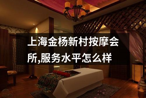 上海金杨新村按摩会所,服务水平怎么样