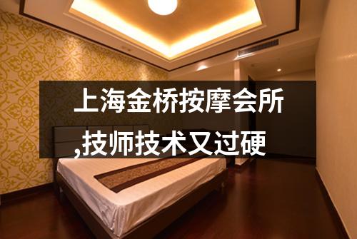 上海金桥按摩会所,技师技术又过硬