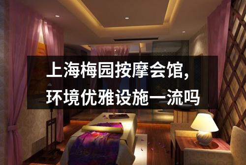 上海梅园按摩会馆,环境优雅设施一流吗