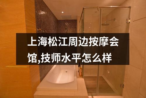 上海松江周边按摩会馆,技师水平怎么样