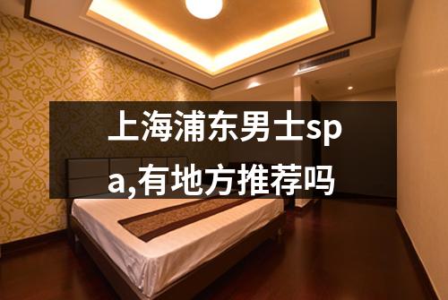 上海浦东男士spa,有地方推荐吗