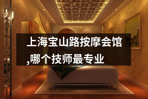 上海宝山路按摩会馆,哪个技师最专业