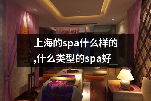 上海的spa什么样的,什么类型的spa好