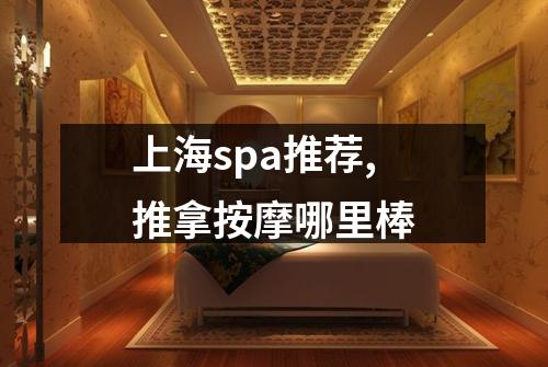 上海spa推荐,推拿按摩哪里棒