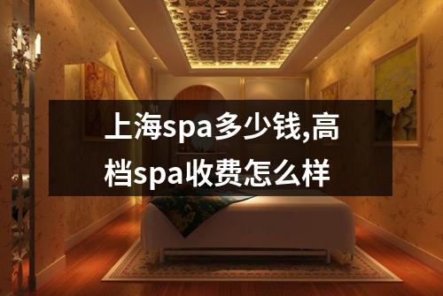 上海spa多少钱,高档spa收费怎么样