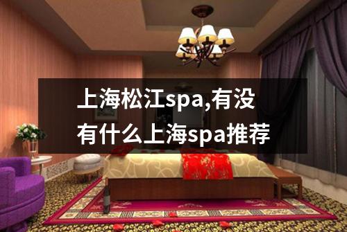 上海松江spa,有没有什么上海spa推荐