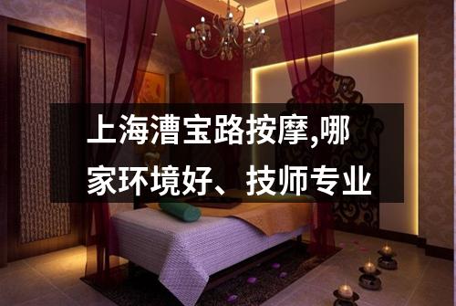 上海漕宝路按摩,哪家环境好、技师专业