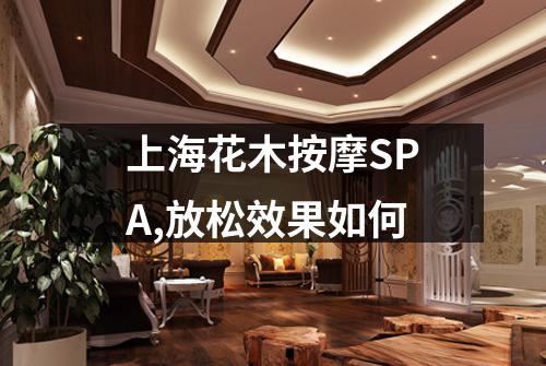 上海花木按摩SPA,放松效果如何