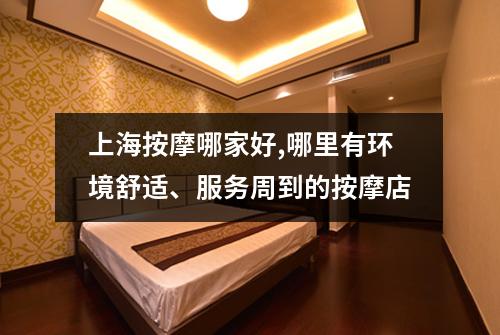 上海按摩哪家好,哪里有环境舒适、服务周到的按摩店