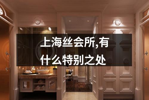 上海丝会所,有什么特别之处
