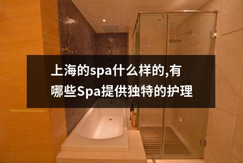 上海的spa什么样的,有哪些Spa提供独特的护理