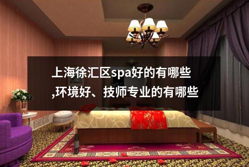 上海徐汇区spa好的有哪些,环境好、技师专业的有哪些