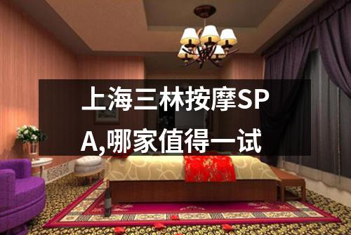 上海三林按摩SPA,哪家值得一试