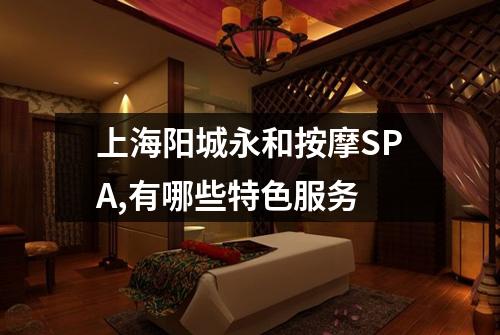 上海阳城永和按摩SPA,有哪些特色服务
