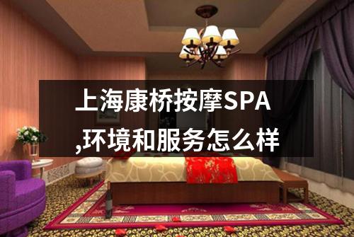 上海康桥按摩SPA,环境和服务怎么样