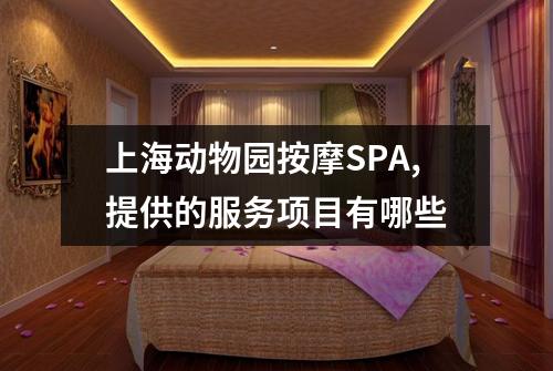 上海动物园按摩SPA,提供的服务项目有哪些